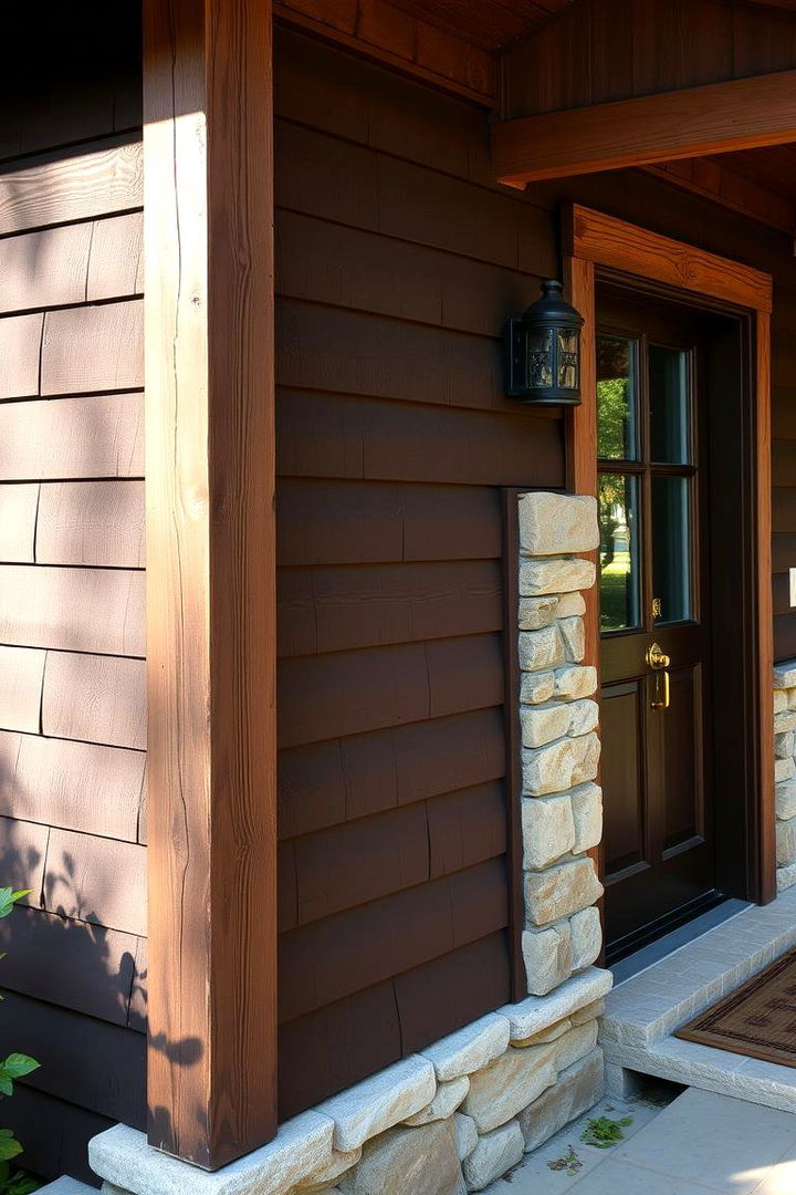 Rustic Charm Dark Brown Siding - 22 Dark Brown House Exterior Ideas