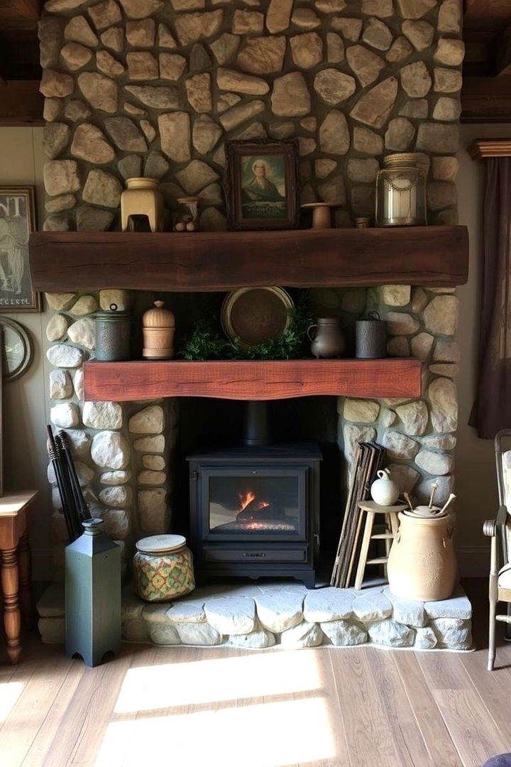 Rustic Charm Decor - 22 Fireplace Decor Ideas