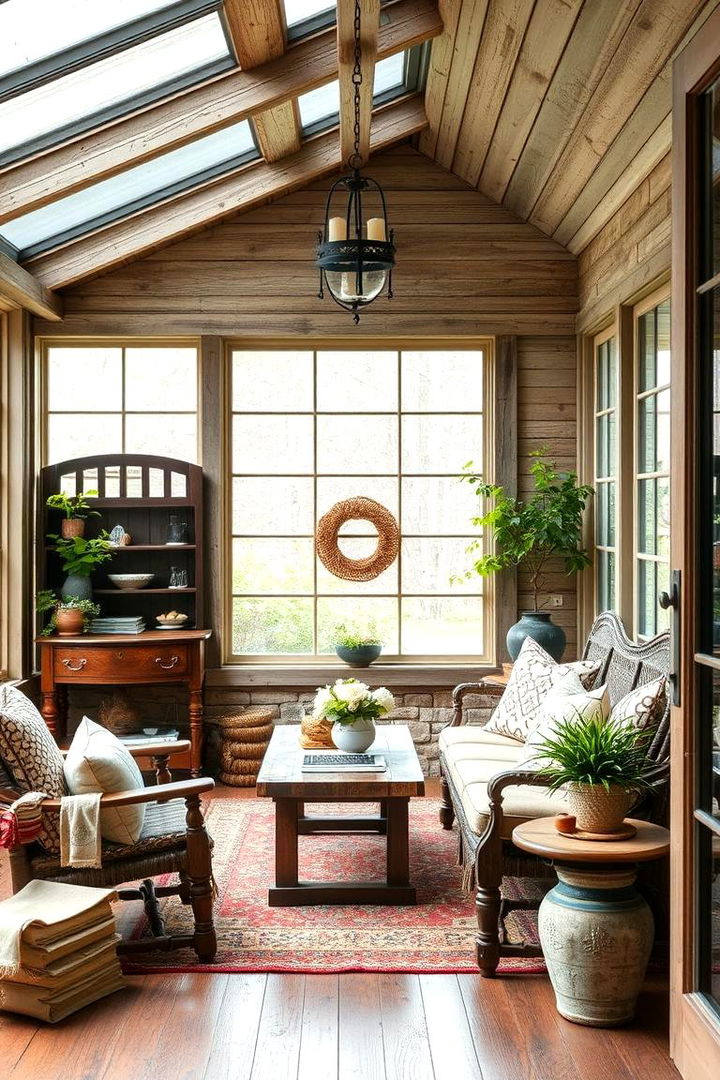 Rustic Charm Design - 22 Small Sunroom Ideas