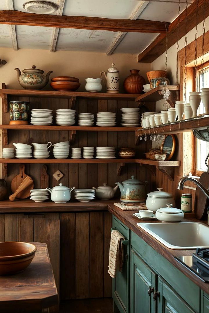 Rustic Charm Display - 22 Open Shelving Kitchen Ideas