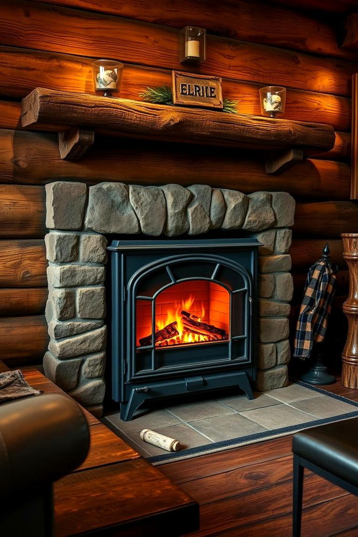 Rustic Charm Electric Fireplace - 22 Electric Fireplace Ideas
