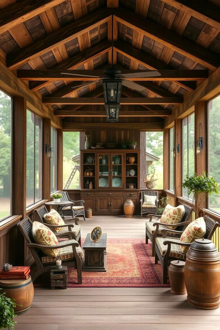Rustic Charm Exterior - 22 Screened-in Porch Ideas