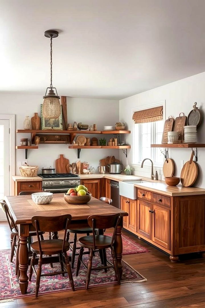 Rustic Charm Fusion - 22 l shaped kitchen ideas