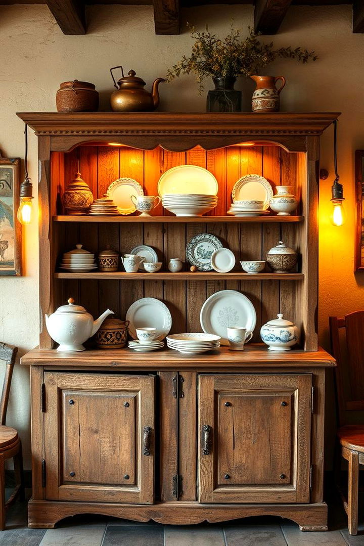 Rustic Charm Hutch - 22 Dining Room Hutch Ideas