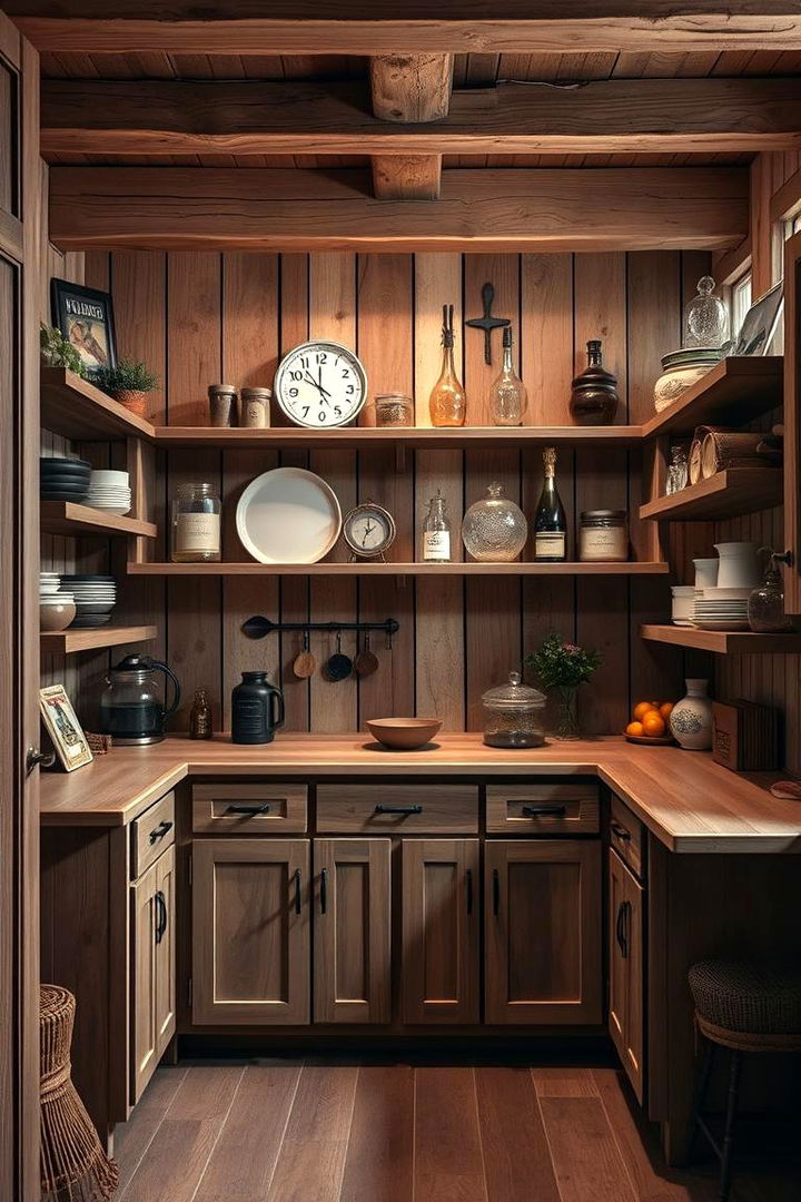 Rustic Charm Larder - 22 Larder Cupboard and Pantry Ideas for Your Kitchen