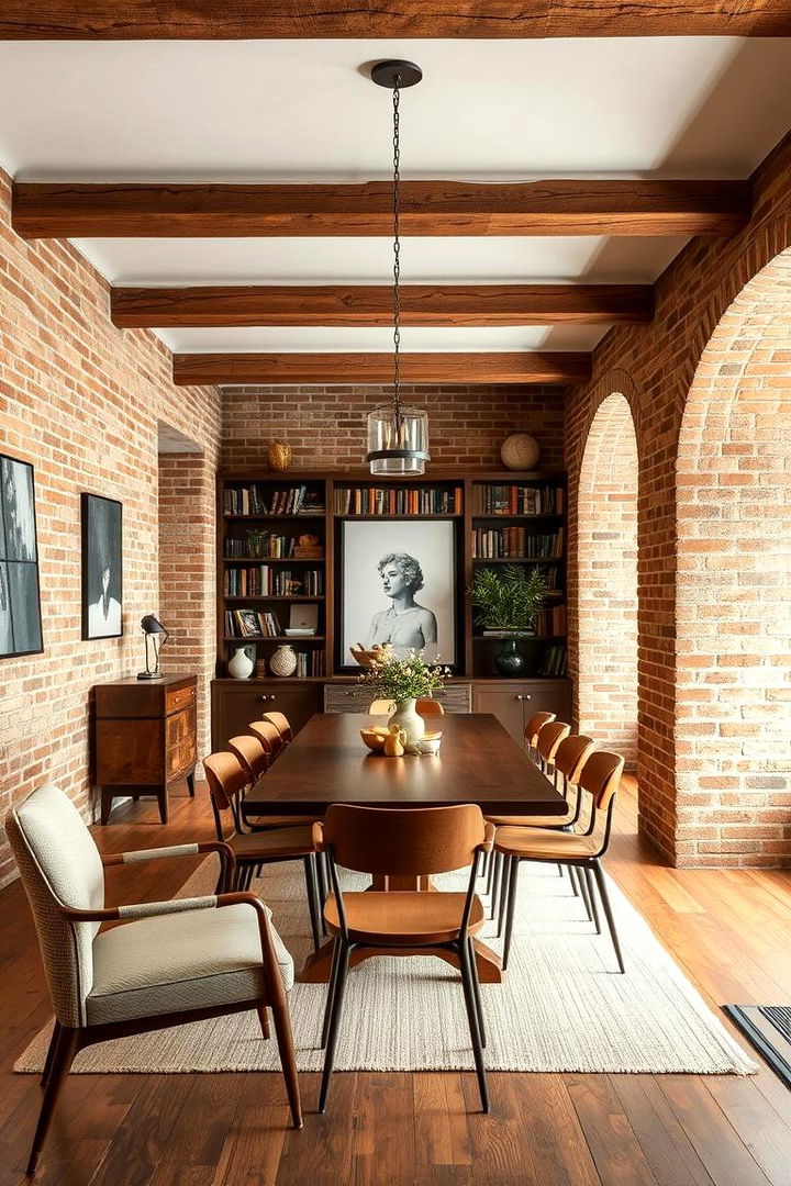 Rustic Charm Meets Modern Dining - 22 Library Dining Room Combo Ideas
