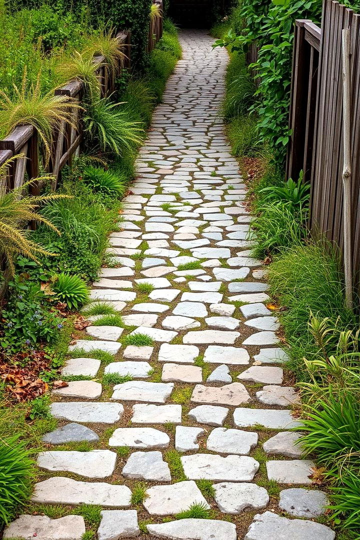 Rustic Charm Pathway - 22 Cobble Stone Walkway Ideas