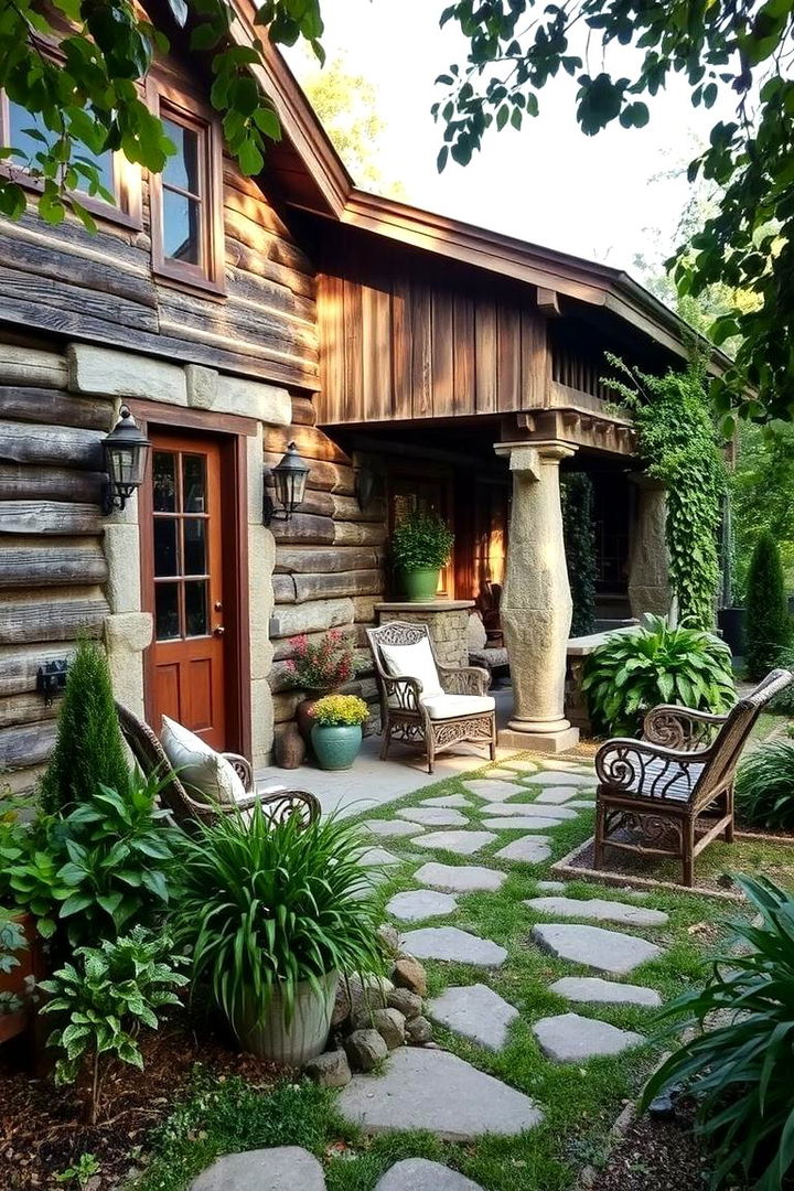 Rustic Charm Patio Retreat - 22 Front Yard Patio Ideas