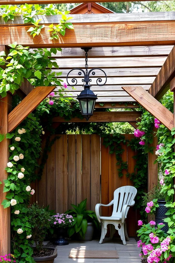 Rustic Charm Pergola - 22 Front Porch Pergola Ideas