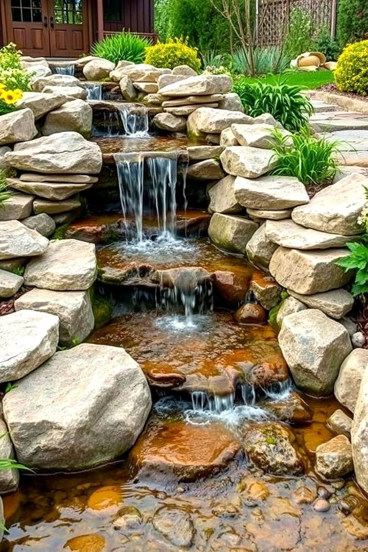 Rustic Charm Waterfall - 22 Pondless Waterfall Design Ideas
