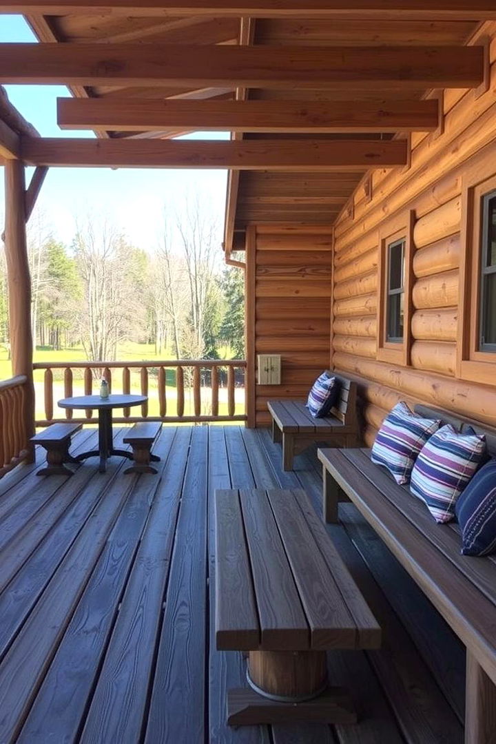 Rustic Charm Wood Deck - 22 Patio Deck Ideas