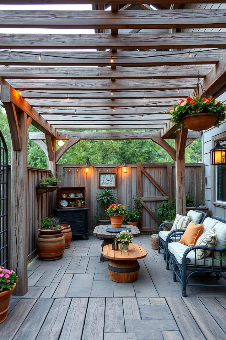 Rustic Charm and Cozy Retreat - 22 Patio With a Pergola Ideas
