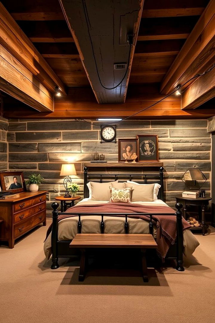 Rustic Charm and Warmth - 22 Basement Bedroom Ideas