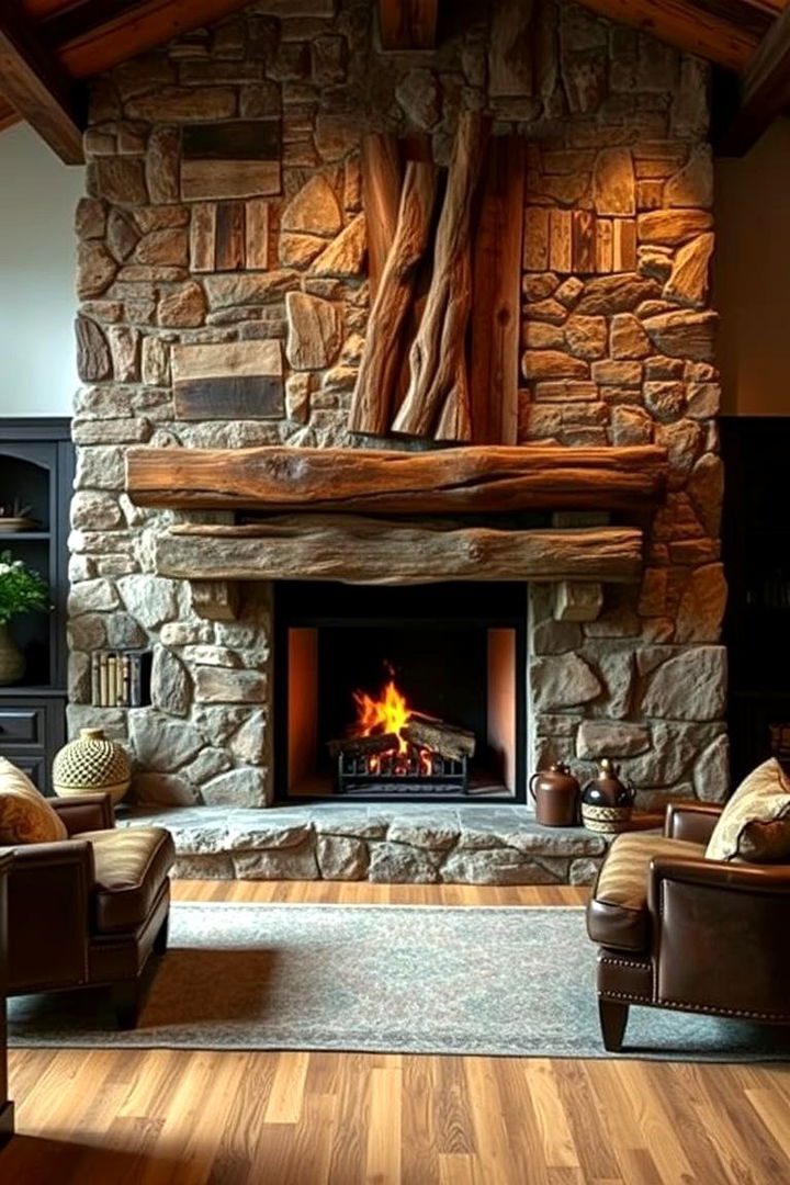 Rustic Charm for Three Sided Fireplace - 22 3 Sided Fireplace Ideas