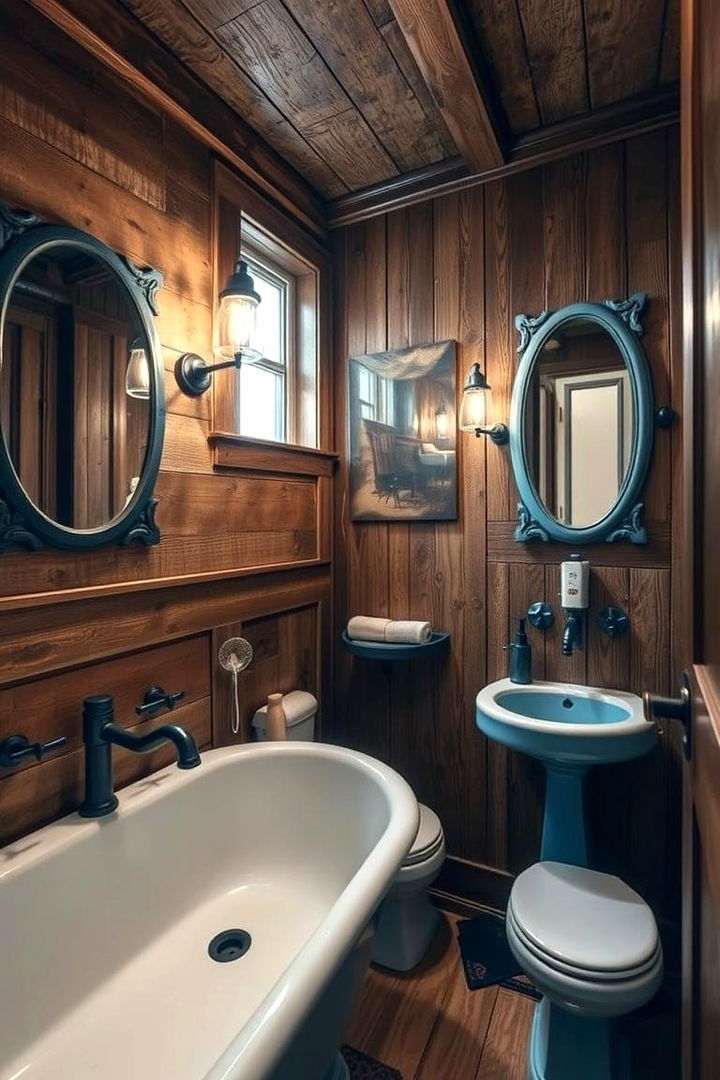 Rustic Charm in Blue and White - 22 Blue and White Bathroom Ideas