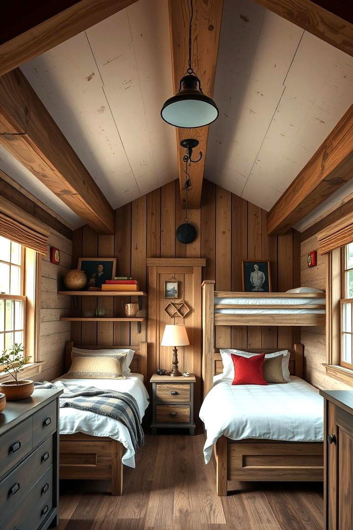 Rustic Charm in Bunk Room Interiors - 22 bunk room ideas