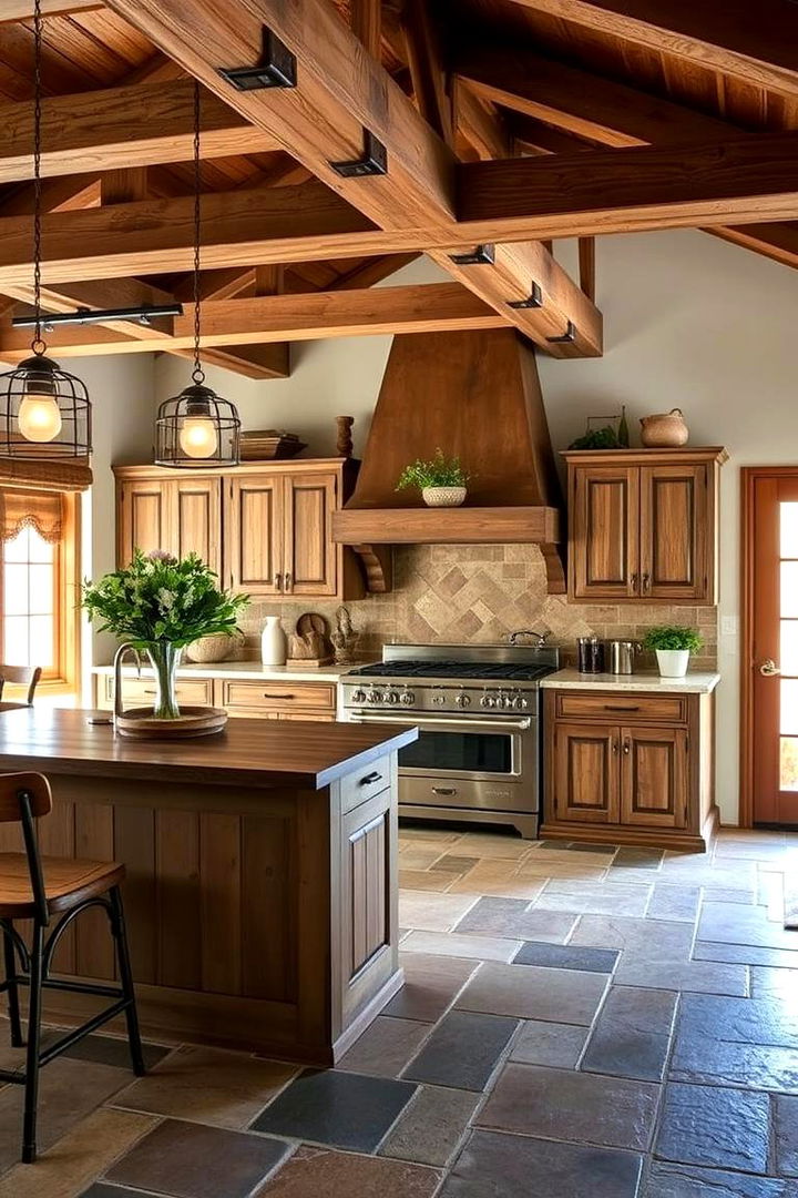Rustic Charm in a Slate Floor Kitchen - 22 Kitchens With Slate Floors