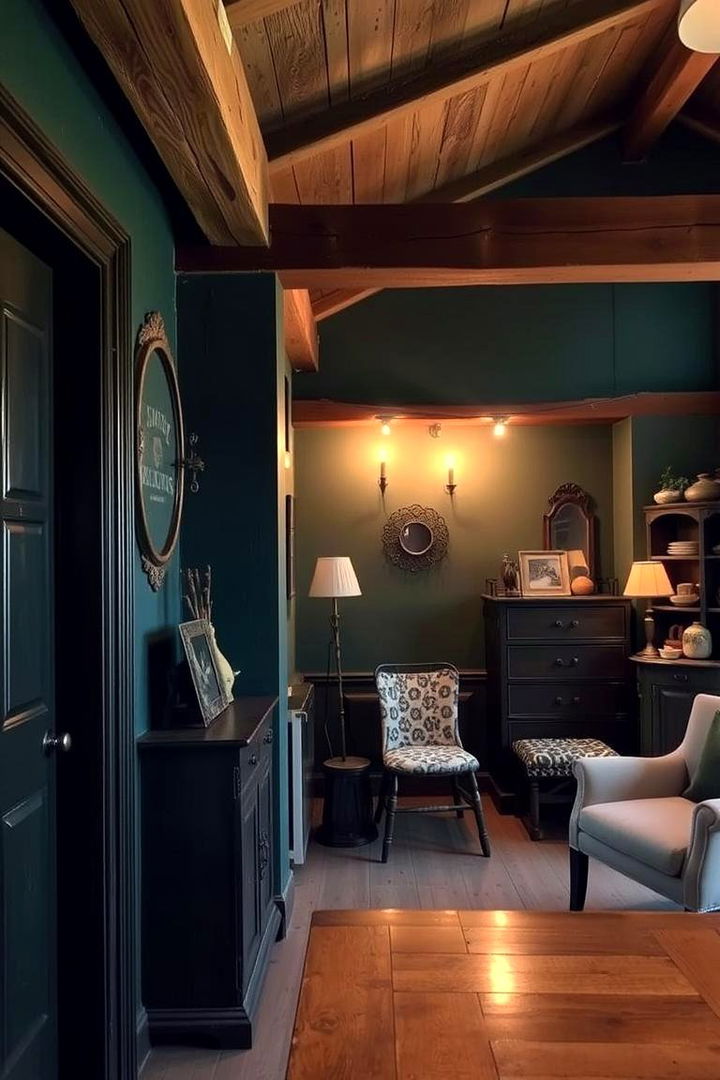 Rustic Charm with Dark Green - 22 Dark Green Accent Wall Ideas
