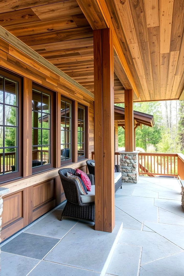 Rustic Charm with Glass Accents - 22 Glass Porch Design Ideas