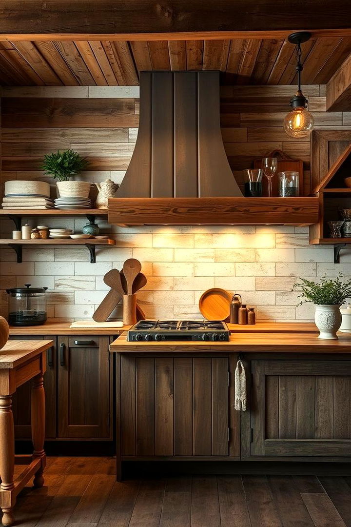 Rustic Charm with Reclaimed Materials - 22 Dirty Kitchen Ideas