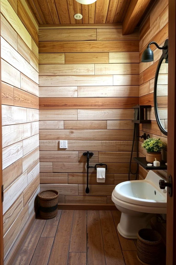 Rustic Charm with Reclaimed Shiplap - 22 shiplap bathroom ideas