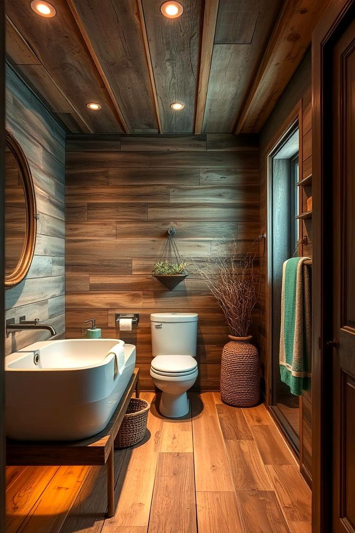 Rustic Charm with Teal Elements - 22 Teal Bathroom Ideas