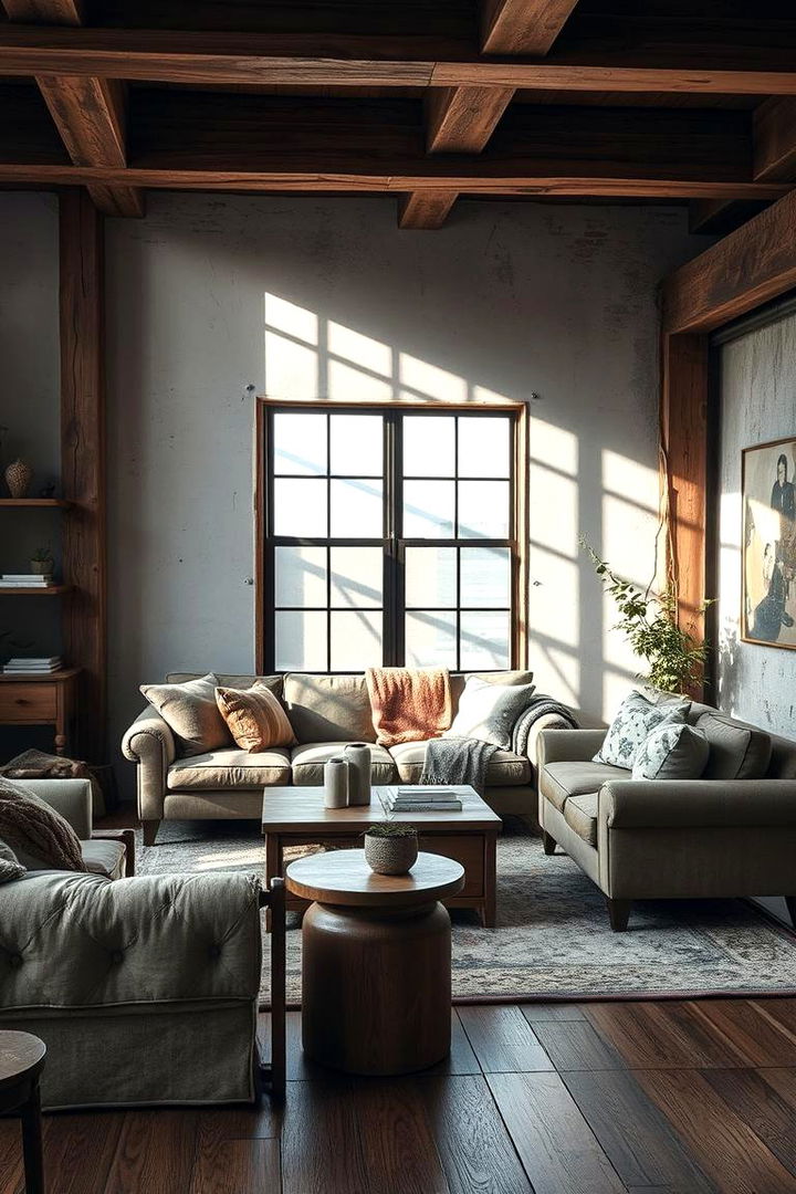 Rustic Charm with Urban Edge - 22 Mismatched Sofas in Living Room Ideas