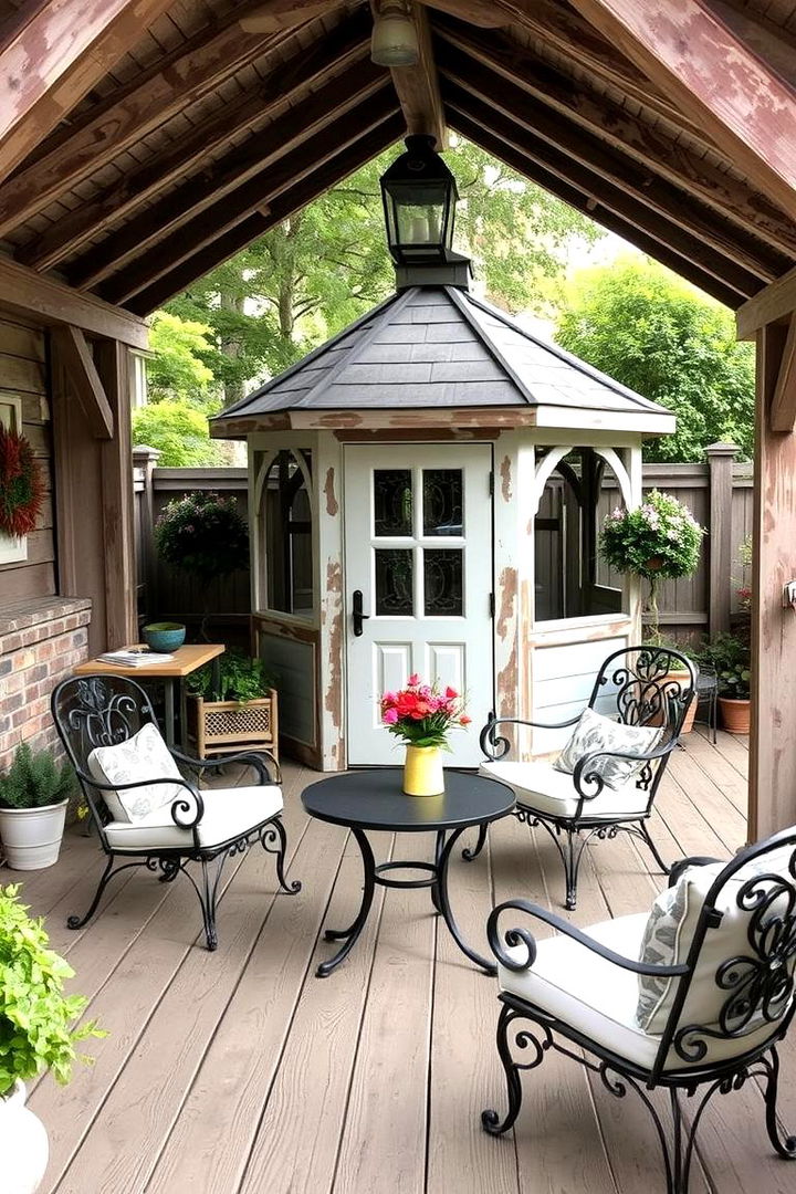 Rustic Charm with Vintage Decor - 22 patio with a gazebo ideas