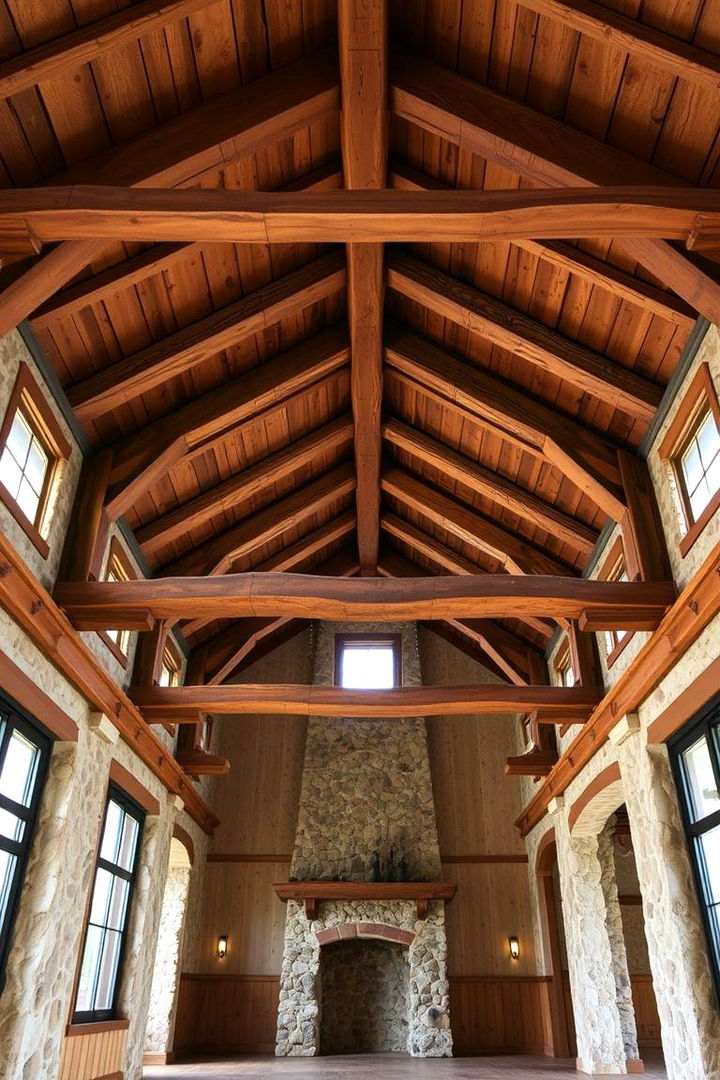 Rustic Charm with Wood Beams - 22 Vaulted Ceiling Ideas
