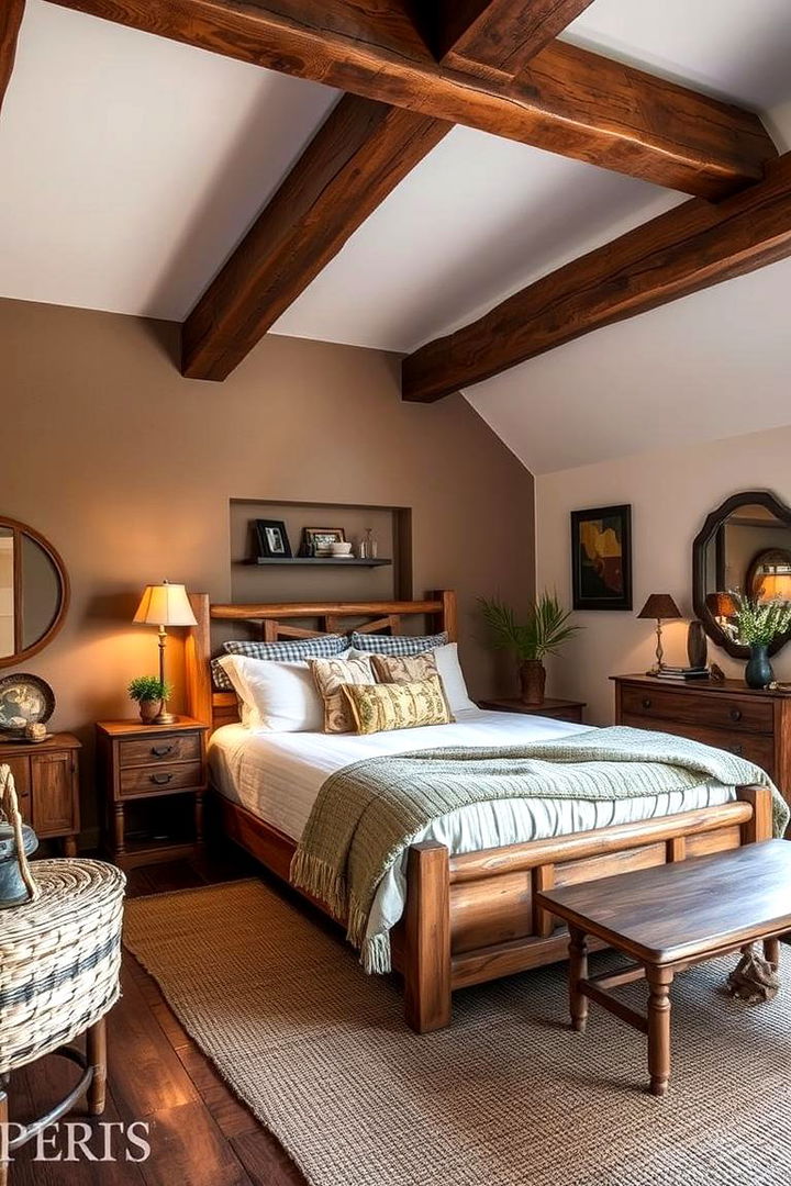 Rustic Charm with Wooden Accents - 22 Pottery Barn Bedroom Ideas
