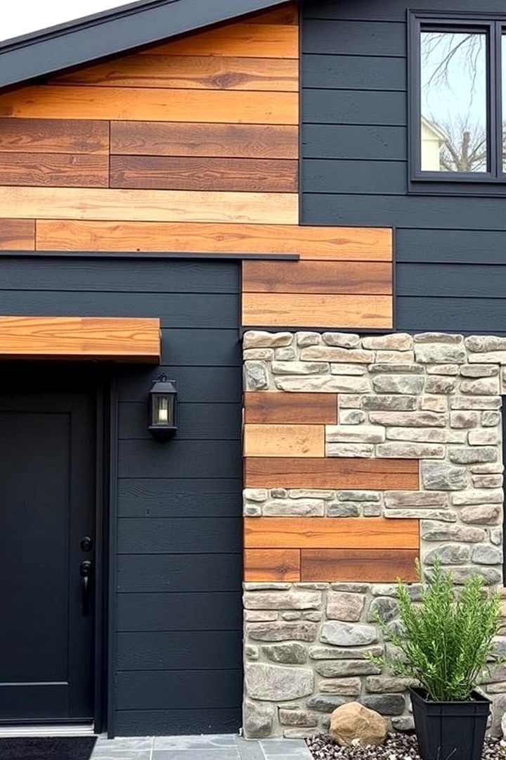 Rustic Charm with a Twist - 22 Dark Grey House Exterior Ideas