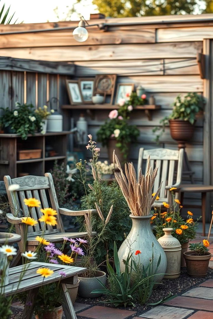 Rustic Charmer Patio Garden - 22 Patio Garden Ideas