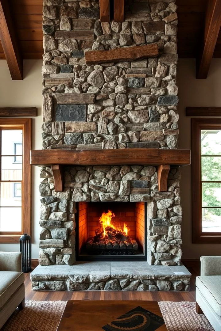 Rustic Chic Appeal - 22 Off-center Fireplace Ideas