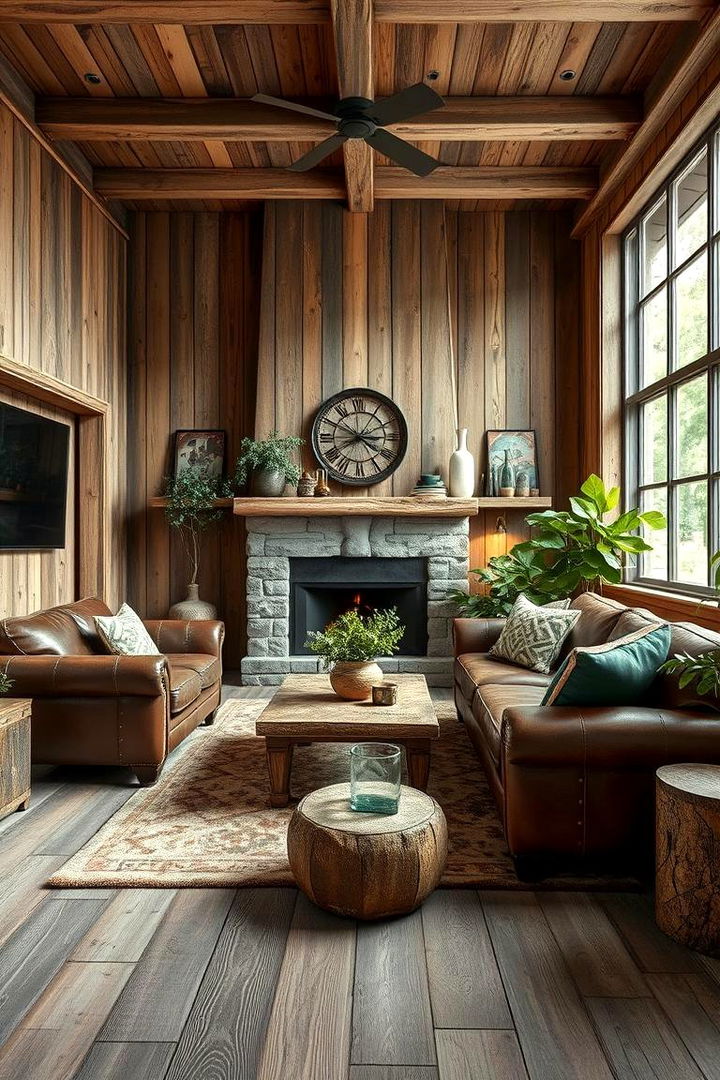 Rustic Chic Elements - 22 Forest Green Living Room Ideas