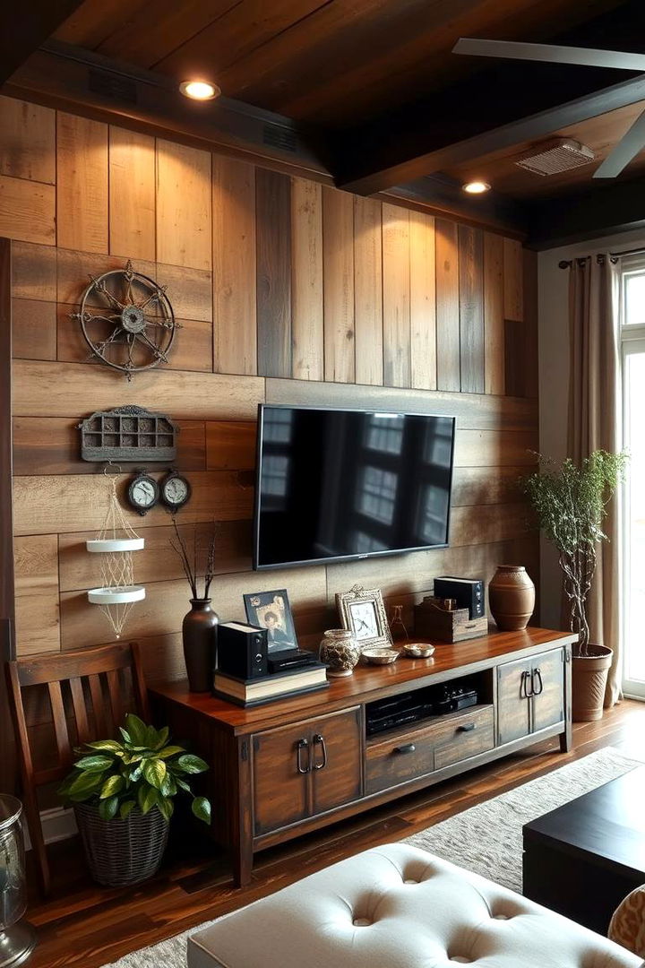 Rustic Chic Media Walls - 22 Media Wall Ideas