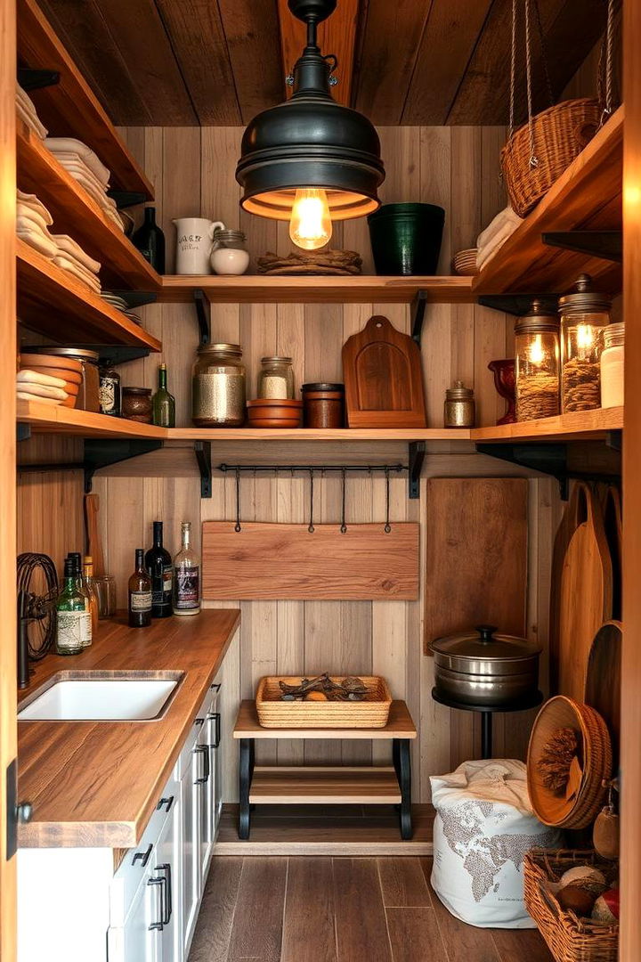 Rustic Chic Storage Solutions - 22 Walk in Pantry Ideas