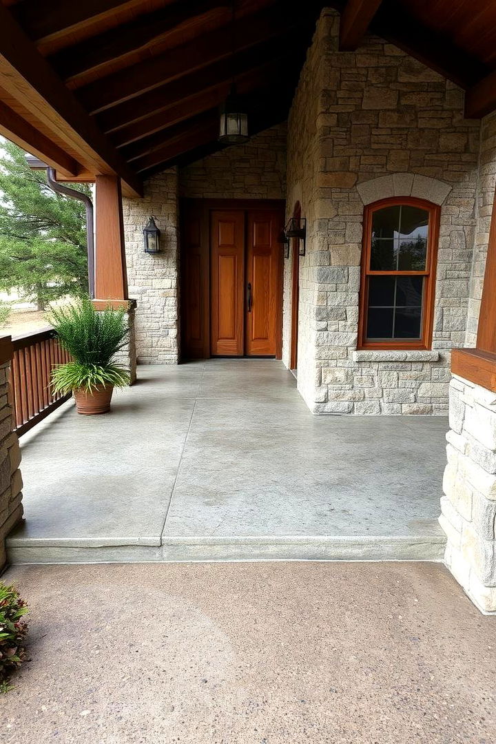 Rustic Concrete Charm - 22 Concrete Porch Ideas