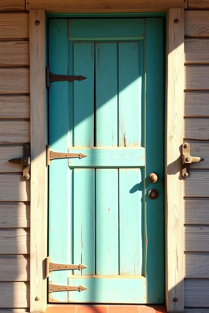 Rustic Country Charm - 22 Turquoise Front Door Ideas