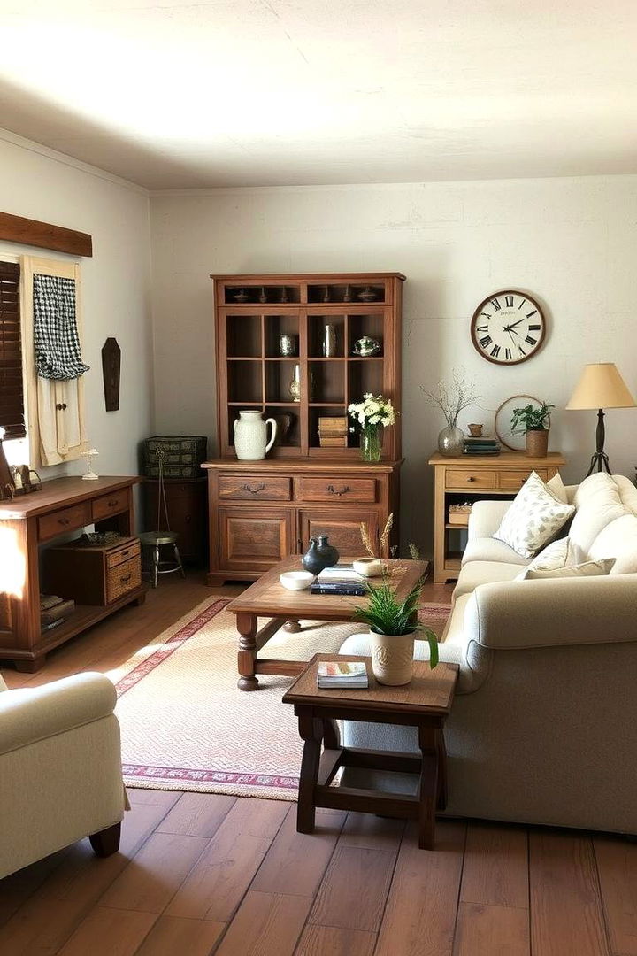 Rustic Country Warmth - 22 Beige Couch Living Room Ideas