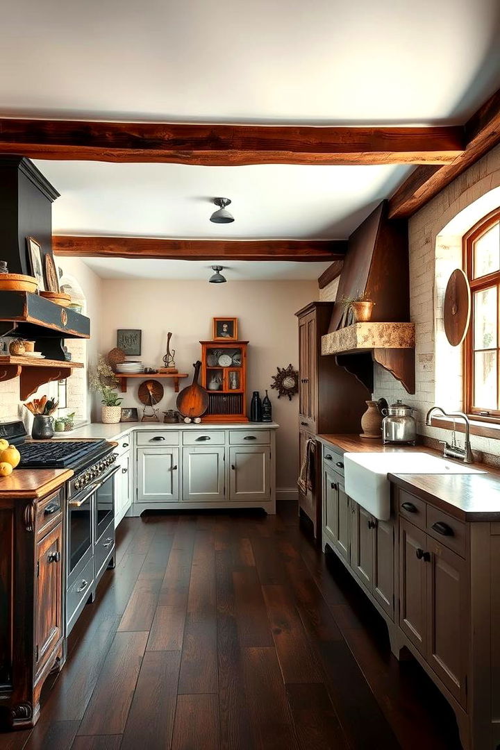 Rustic Countryside Charm and Modern Utility - 22 Kitchen With Dark Wood Floors