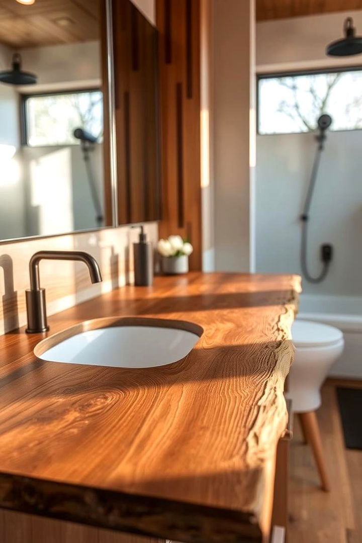 Rustic Driftwood Accents - 22 Bathroom Countertop Ideas