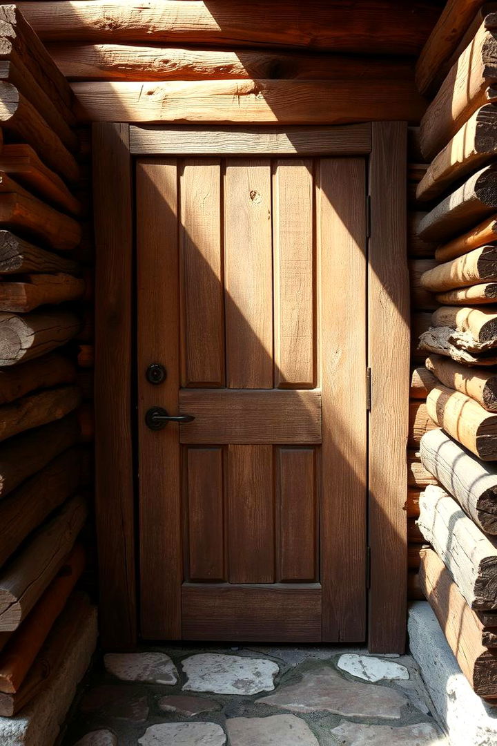 Rustic Earthy Charm - 22 Brown Front Door Ideas