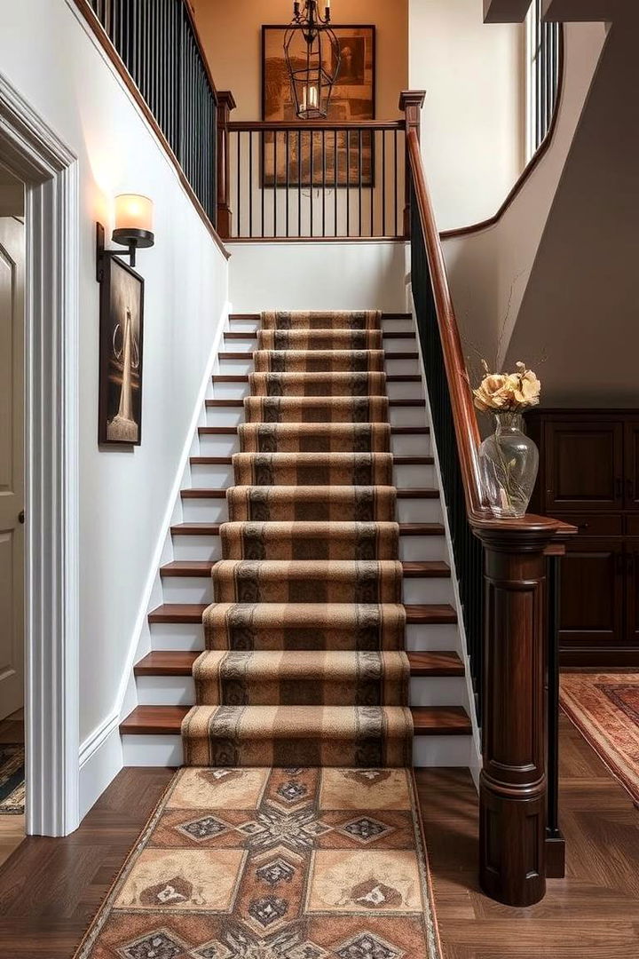 Rustic Elegance Fusion - 22 Stair Runner Ideas