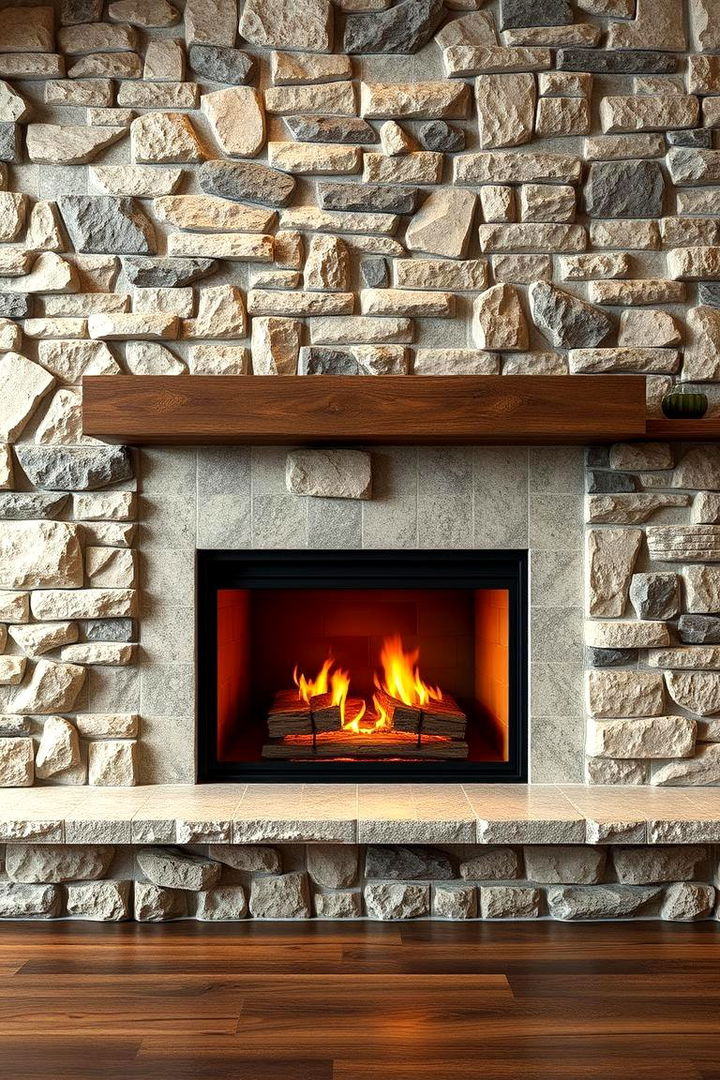 Rustic Elegance Quartz Fireplace Frame - Stylish Quartz Fireplace Surround Design Ideas