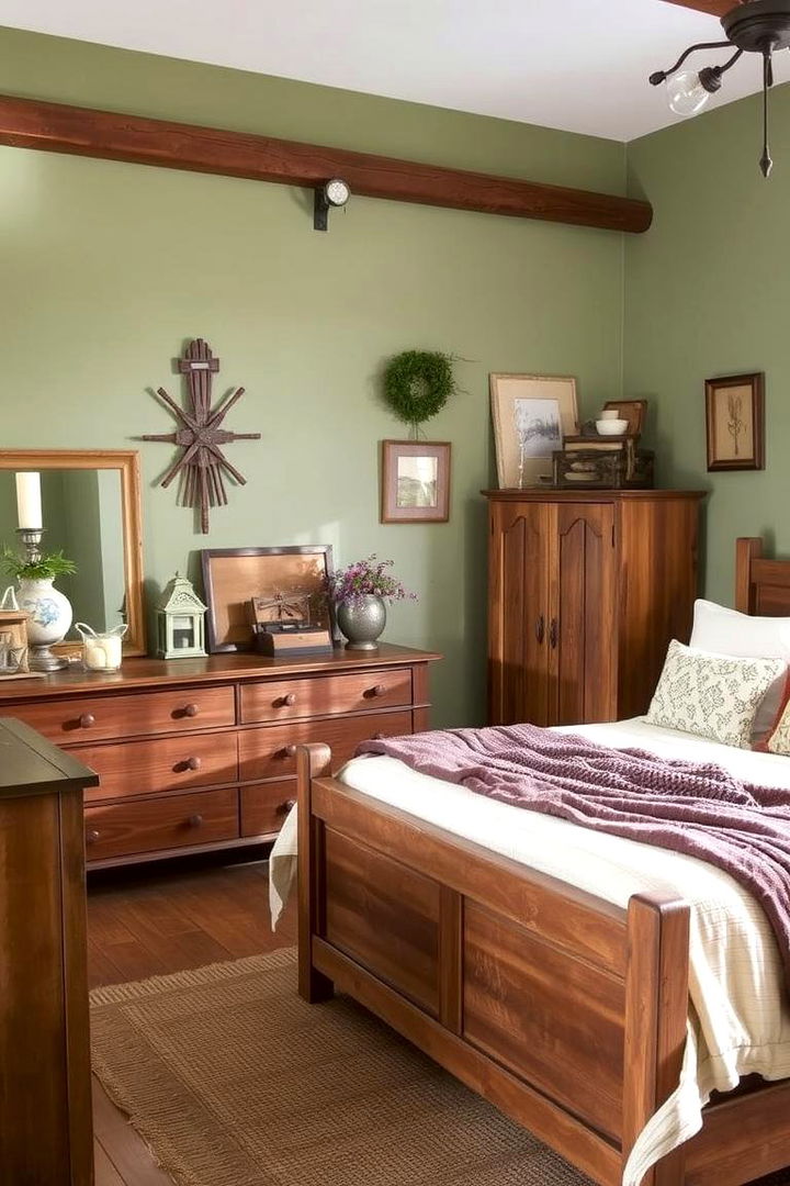 Rustic Elegance With Sage - 22 Sage Green Bedroom Ideas