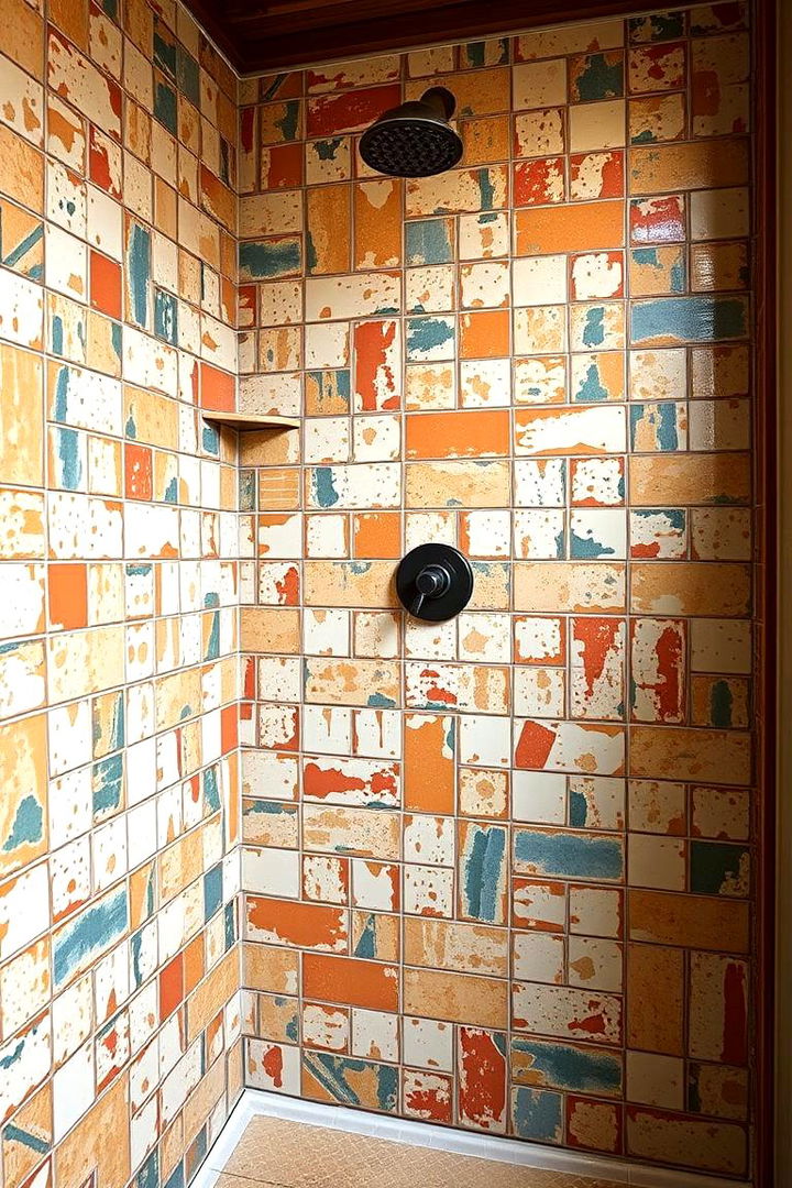 Rustic Enamel Finishes - 22 Walk-in Shower Tile Ideas