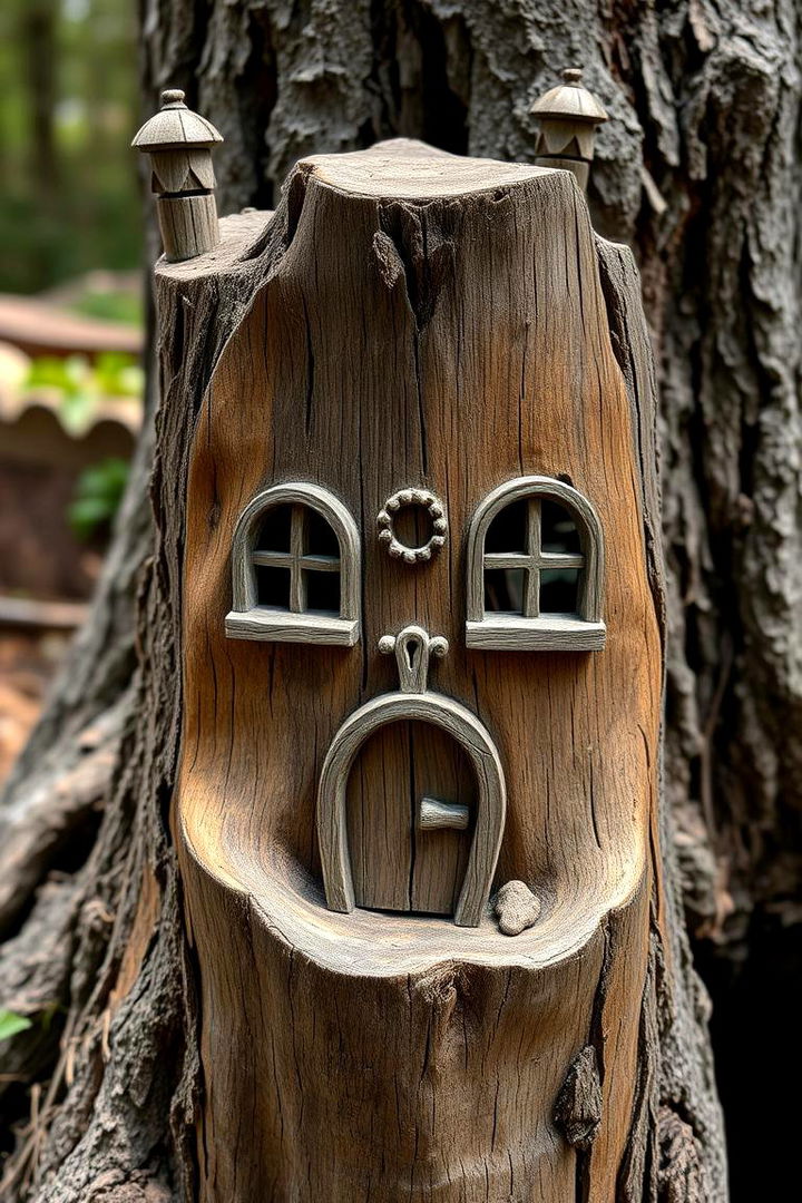 Rustic Fairy Cottage Design - 22 Tree Stump Fairy Garden Ideas