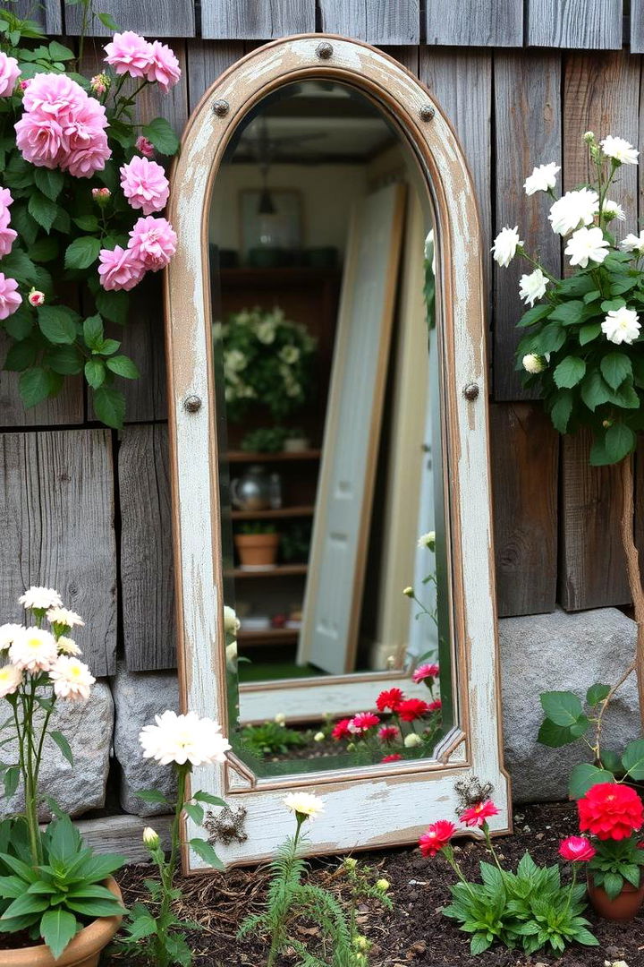 Rustic Farmhouse Appeal - 22 Garden Mirror Ideas