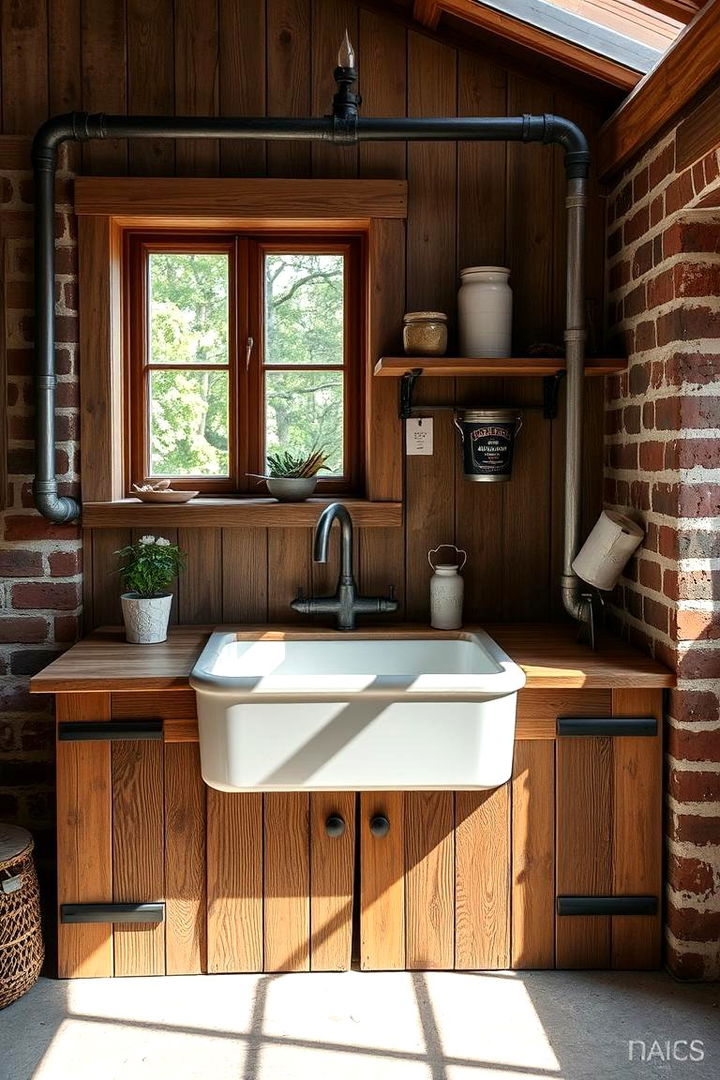 Rustic Farmhouse Appeal - 22 Laundry Room Sink Ideas