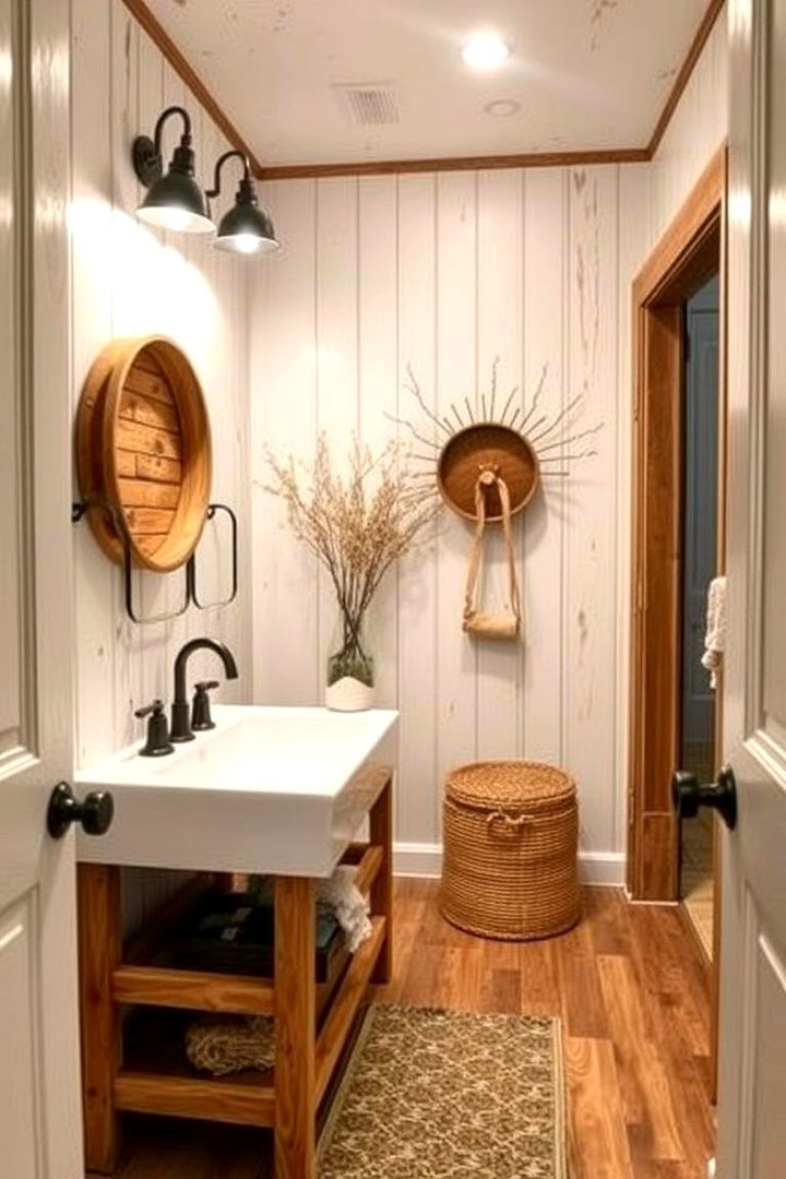 Rustic Farmhouse Appeal with Beadboard - 22 Beadboard Bathroom Ideas